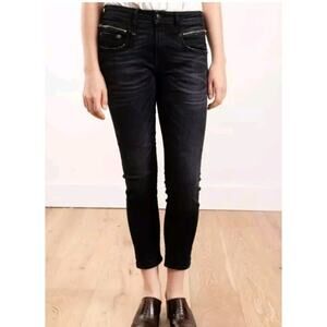 R13 Biker Boy Jeans In Stardust Black sz 26 R13W0087-400 (V1
